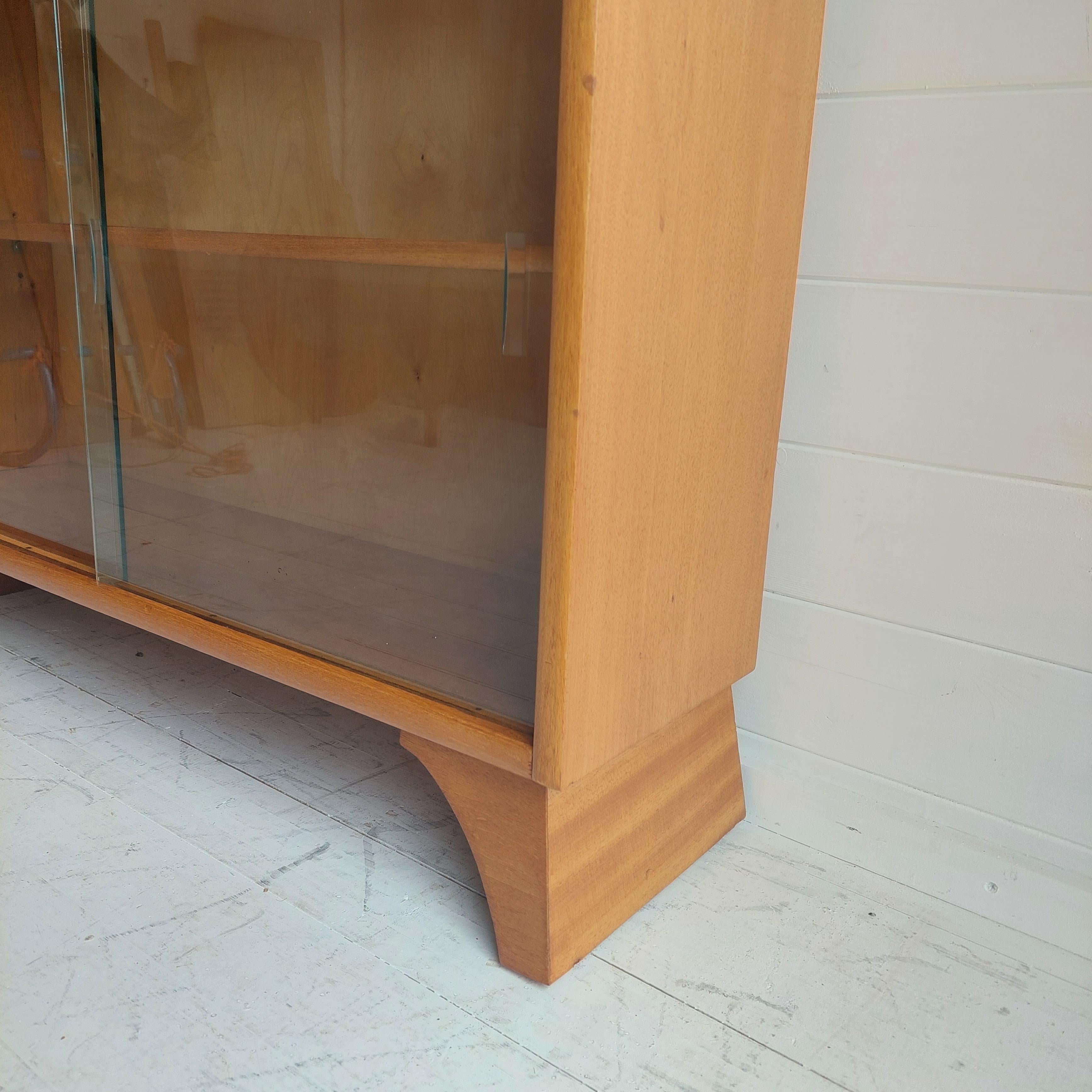 Mid-Century 1960’s Teak Glazed Bookcase / Cabinet by Herbert E Gibbs 1