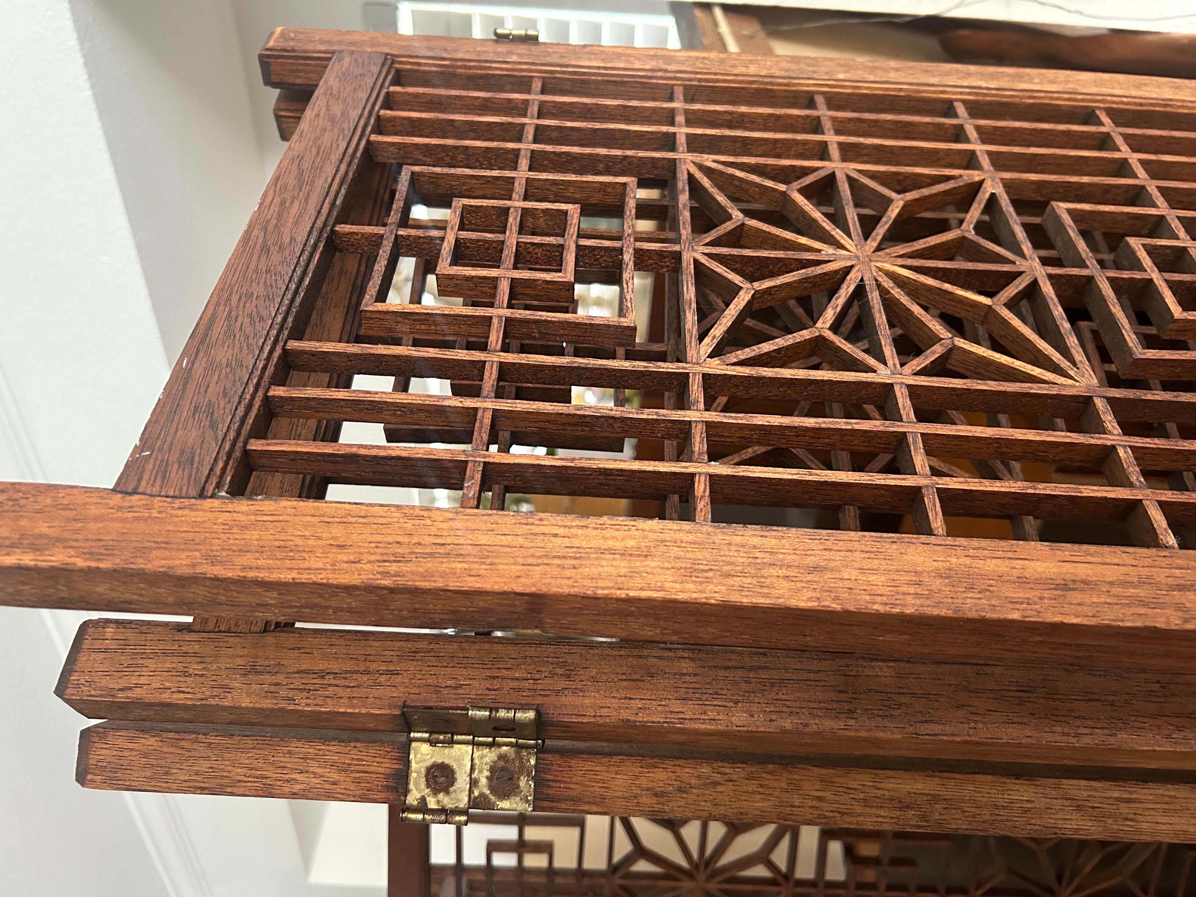 Mid Century 1960’s Teak Six (6) Panel Folding Screen Room Divider 7