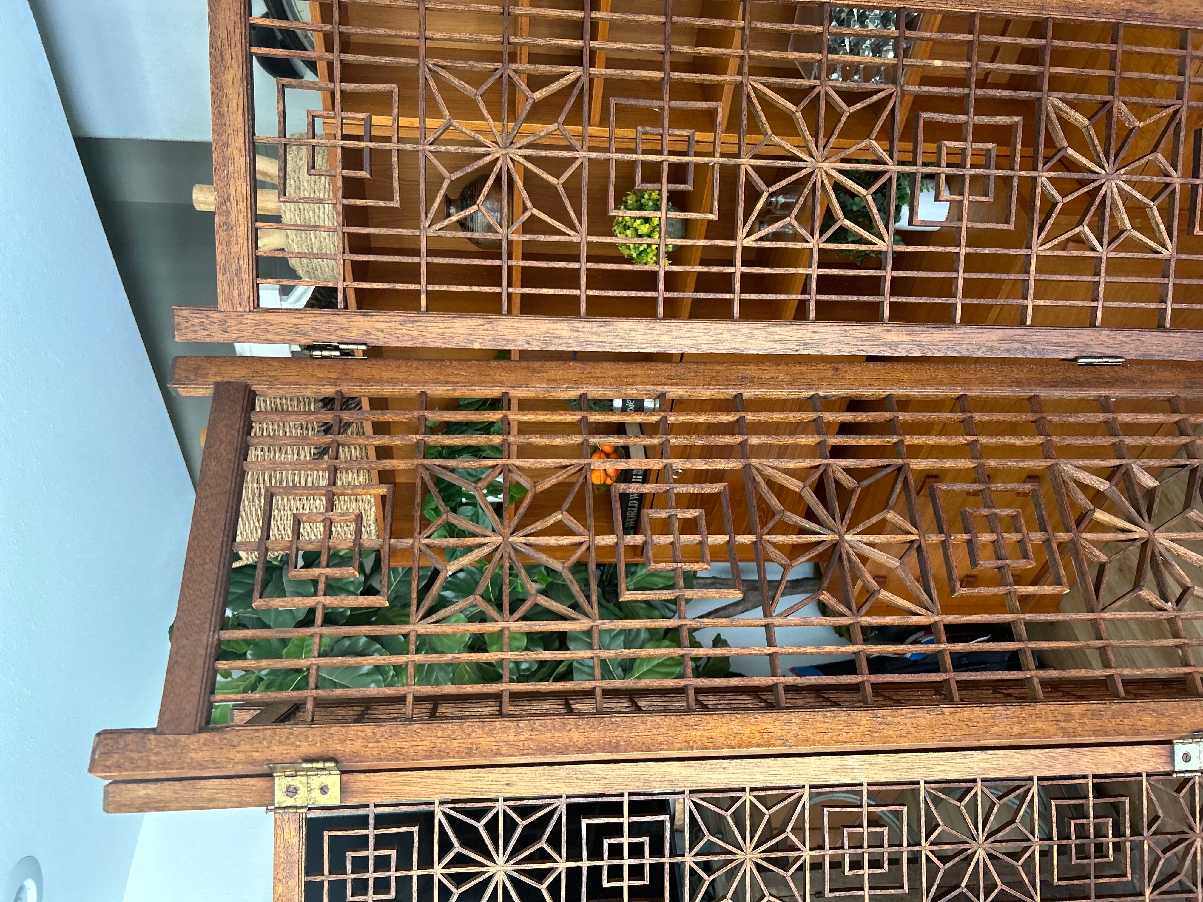 Unknown Mid Century 1960’s Teak Six (6) Panel Folding Screen Room Divider