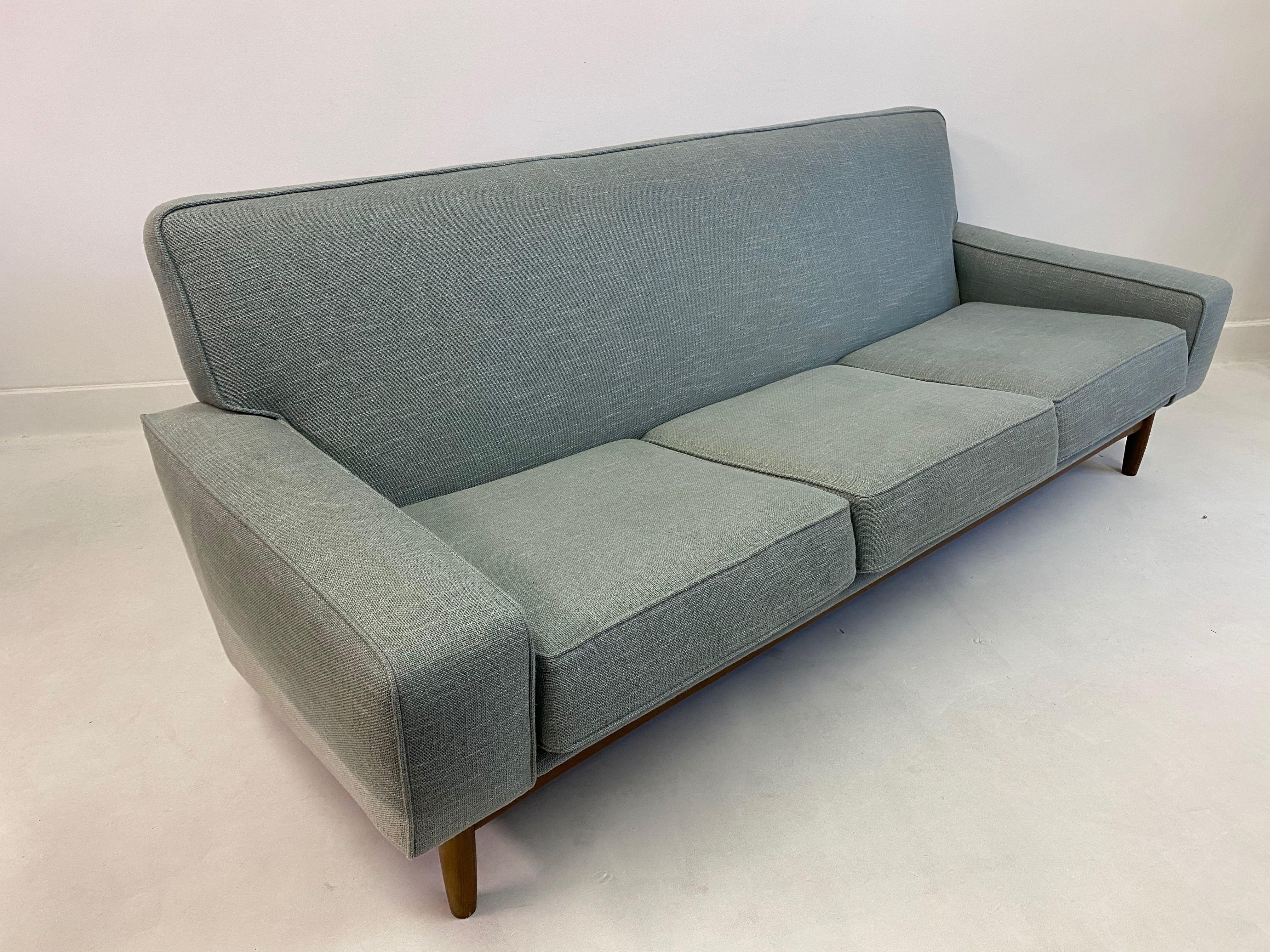 Fabric Midcentury 1960s Three-Seat Teak Sofa by Ib Kofod-Larsen for G Plan