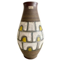 Mid-Century 1960s West German Large Fat Lava Ceramic Vase by Carstens Tönnieshof