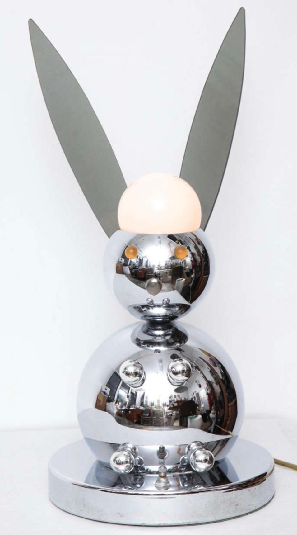 Italian 1970’s Torinio Rabbit Table Lamp For Sale