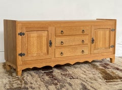 Mid century 1970's brutalist Danish oak sideboard cabinet - Henning Kjaernulf