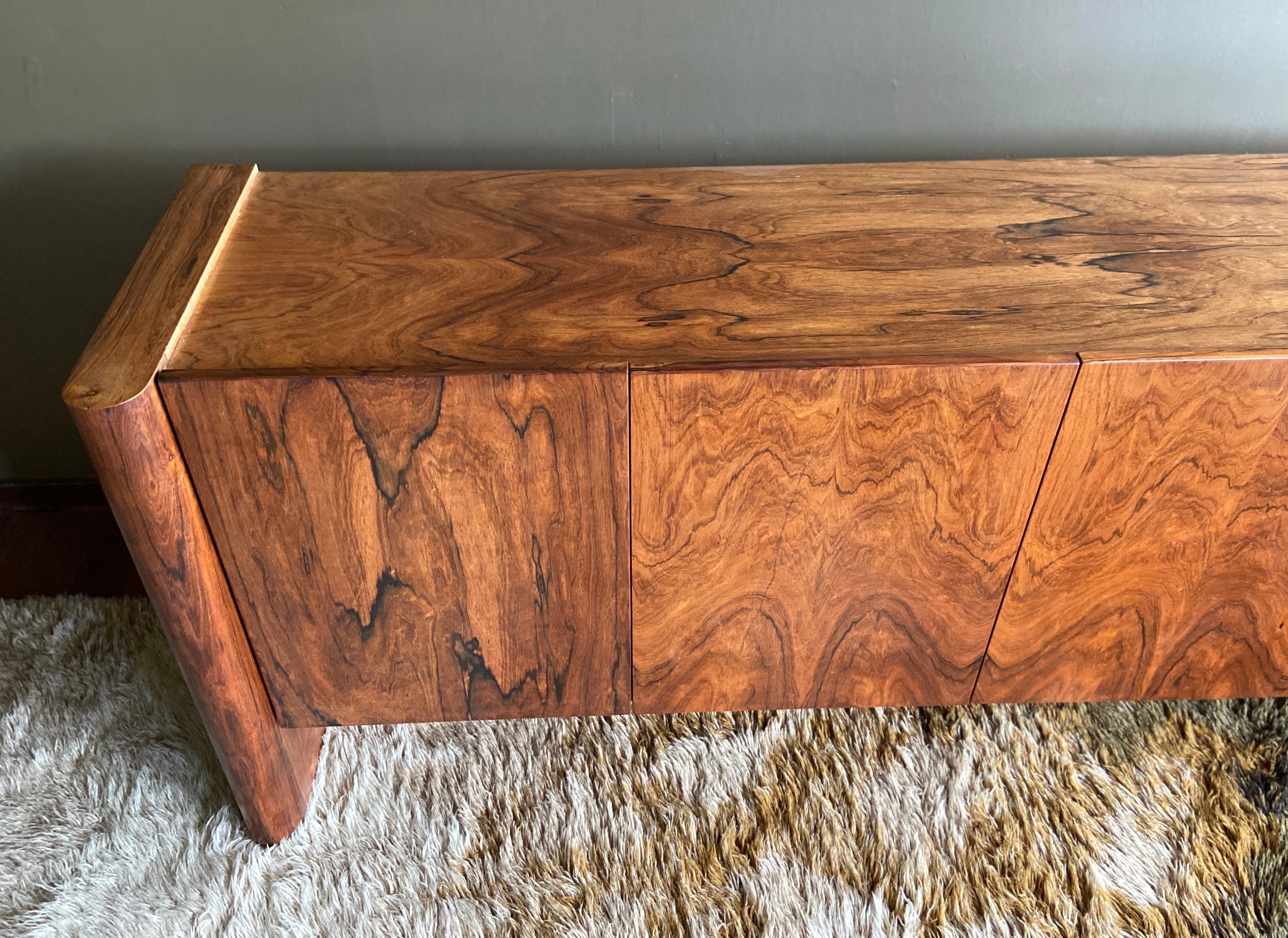 Palissandro Credenza in legno esotico di metà secolo 1970 di Werner Kanner in vendita