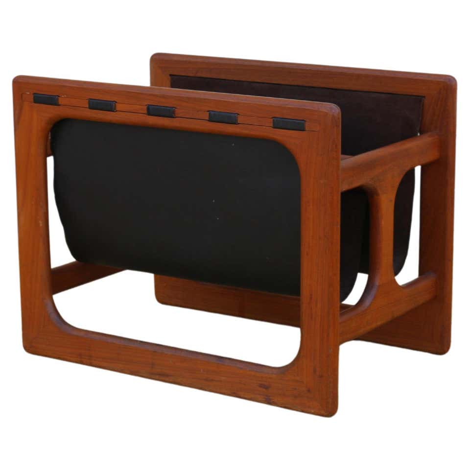 Mid century magazine rack in teak and metal, Netherlands 1960-1970 For ...
