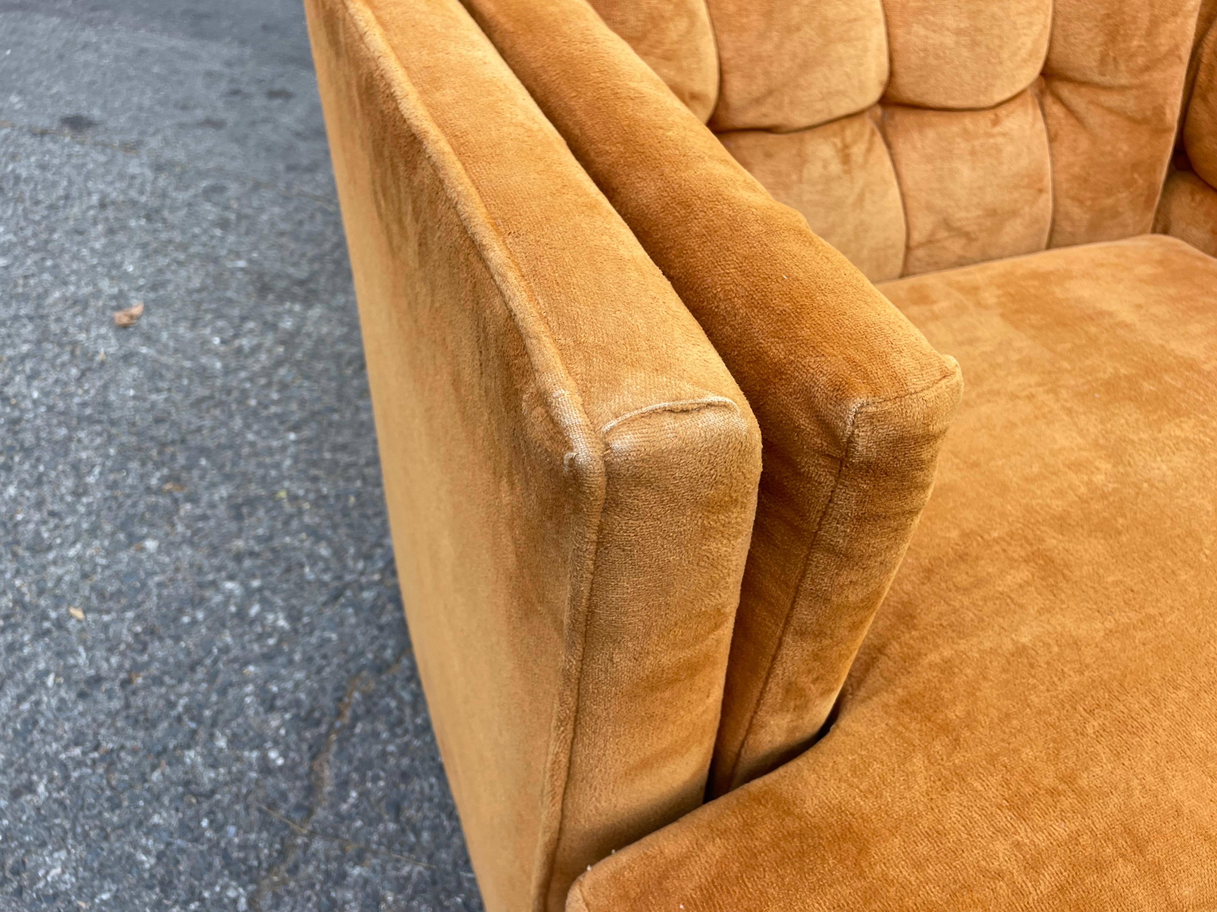 Mid-Century 1970s Orange Swivel Lounge Chairs 2
