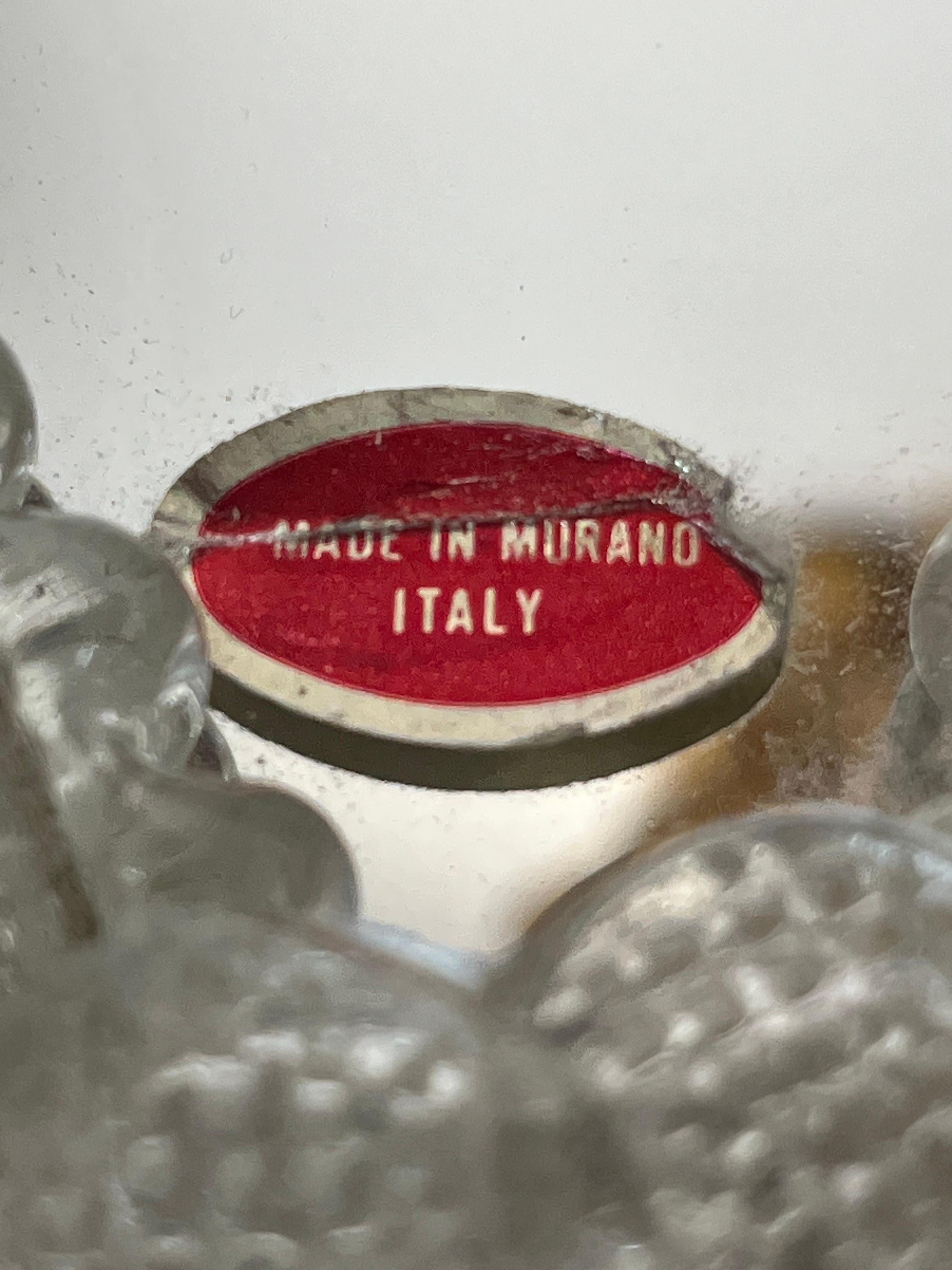Miroir de table vénitien en verre de Murano du milieu du siècle 1970 Excellent état - En vente à Palermo, IT