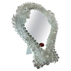 Mid-Century 1970s Venetian Murano Glass Table Mirror