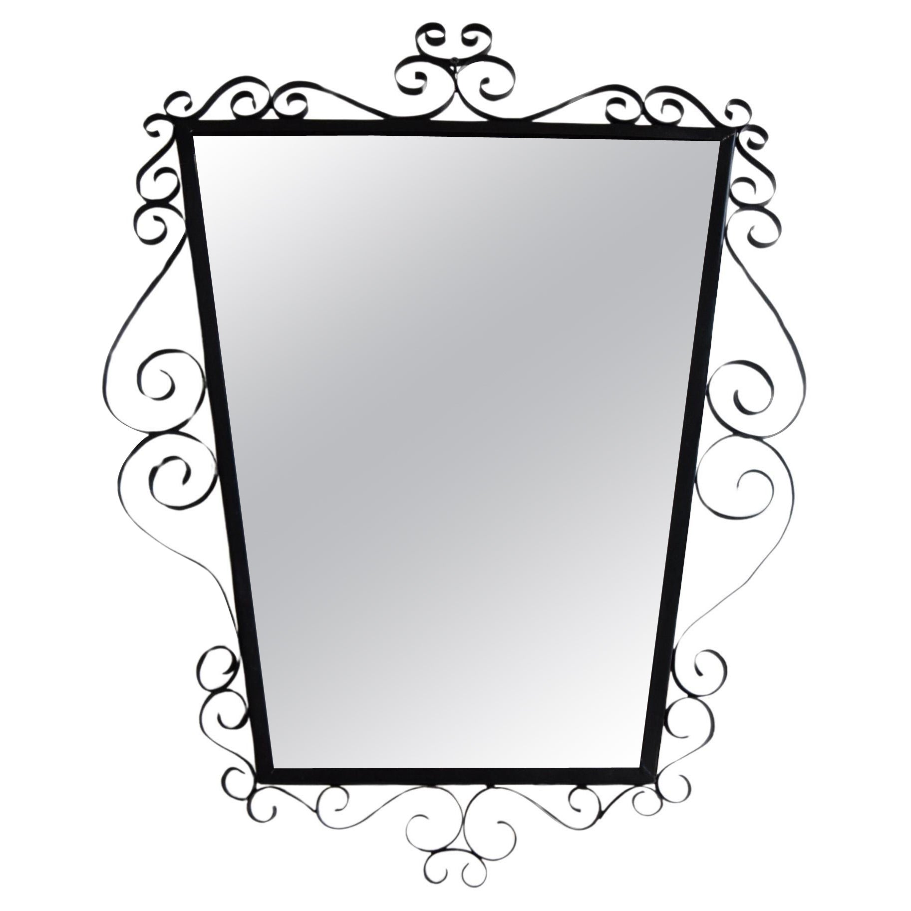 Mid-century 1970s wall mirror