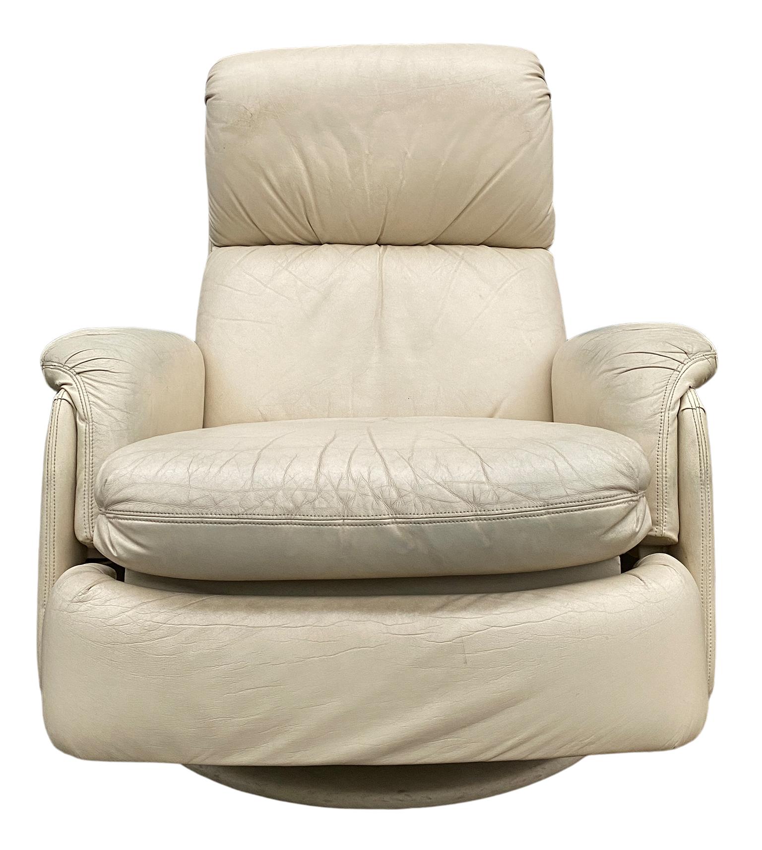 tan leather recliner chair