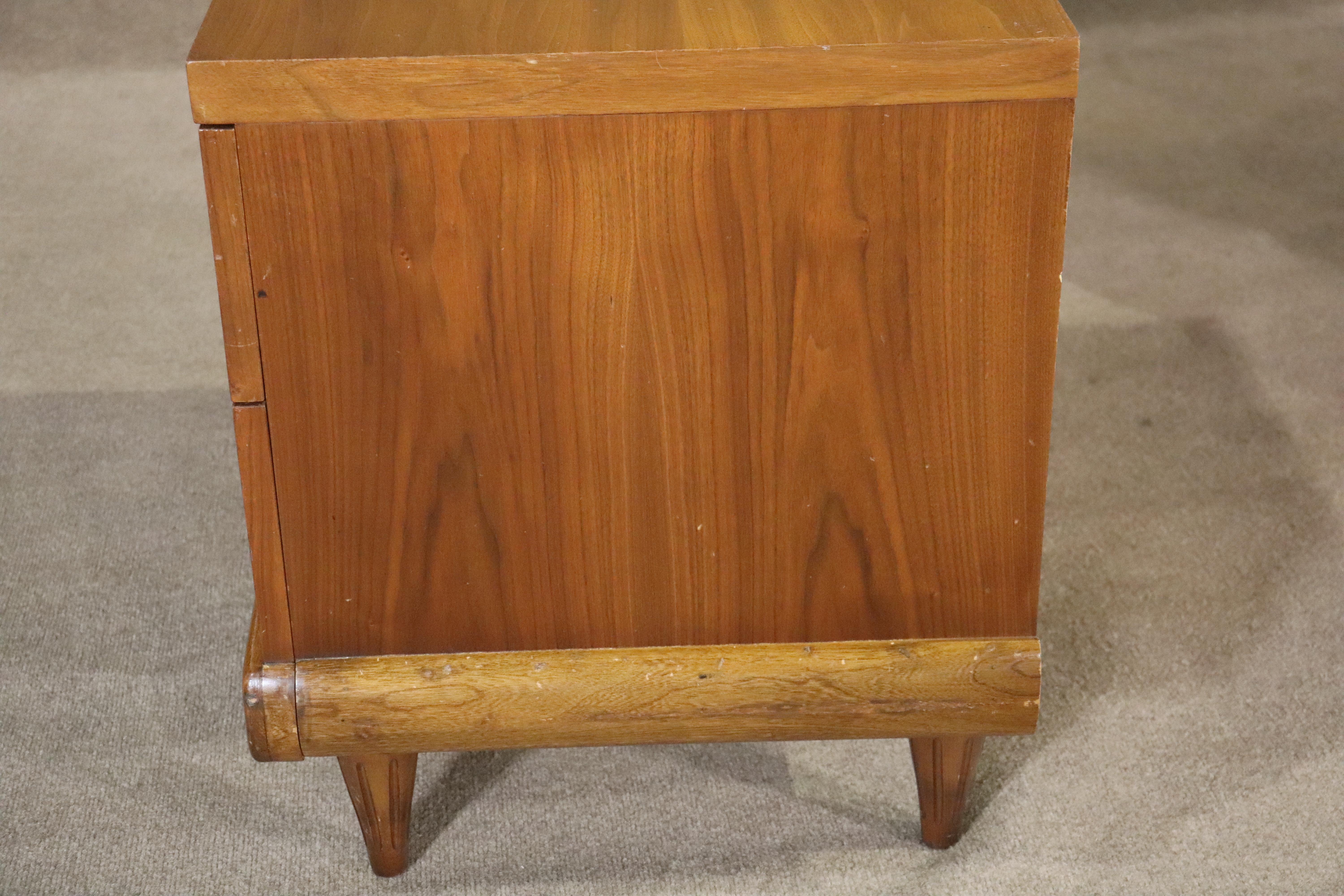 Mid-Century 2 Drawer Nightstands For Sale 9