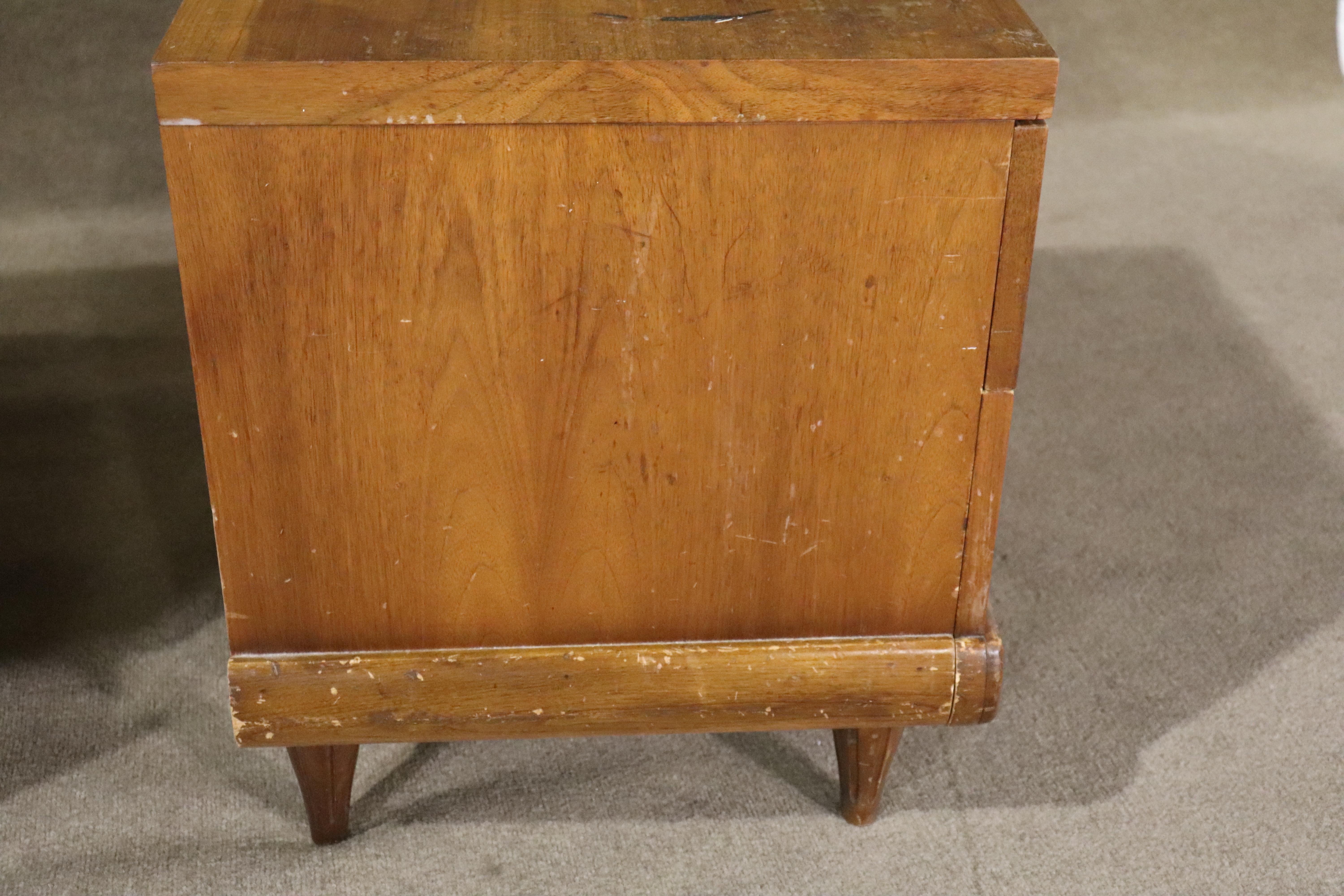 Mid-Century 2 Drawer Nightstands For Sale 2