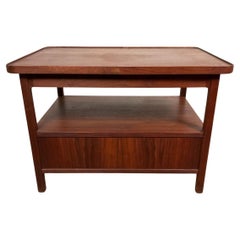 Mid century 2 drawer walnut nightstand by Jack Cartwright for Founders