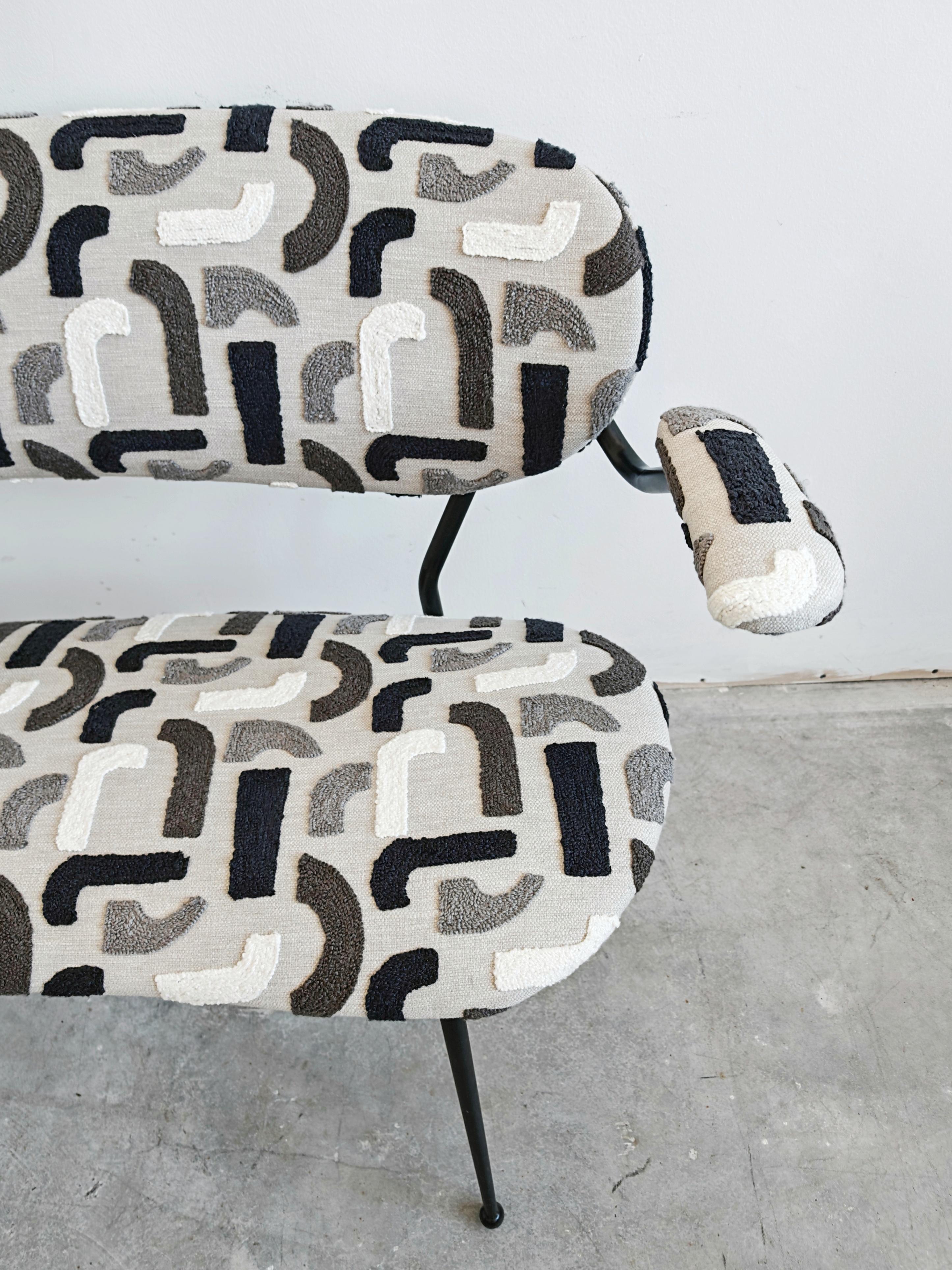 Mid-Century Modern Canapé 2 places conçu par Gastone Rinaldi pour RIMA, Italie 1954 en vente