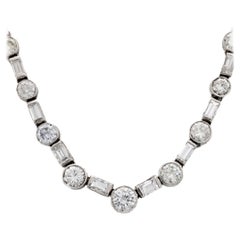 Collier en platine de 20 carats de diamants du milieu du siècle dernier