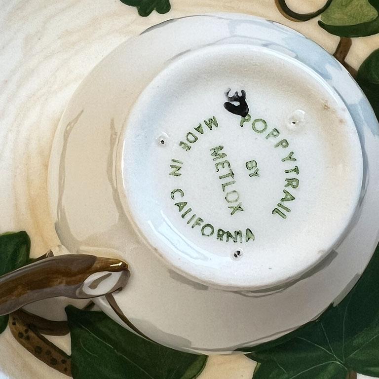 Set di stoviglie Mid Century da 20 pezzi California Ivy Poppy Trail di Metlox in vendita 3