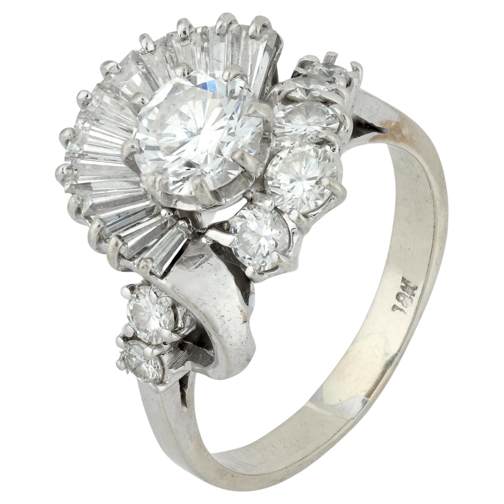 Mid Century 2,00 Karat Gesamtgewicht Diamant 18k Gelbgold Ring im Angebot