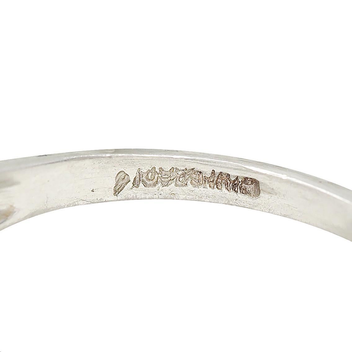 Mid-Century 2.06 CTW Fancy Diamond Platinum Three Stone Vintage Ring GIA in vendita 4