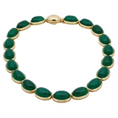 Vintage Mid Century 209.00 Ct Natural Chrysoprase Necklace
