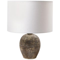 Mid-20th Century White and Black Ceramic Table Lamp, circa 1930