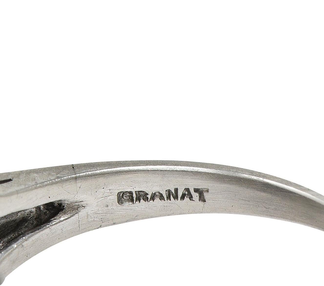 Anello vintage di metà secolo con zaffiro e diamante in platino da 2,19 CTW senza calore GIA in vendita 1