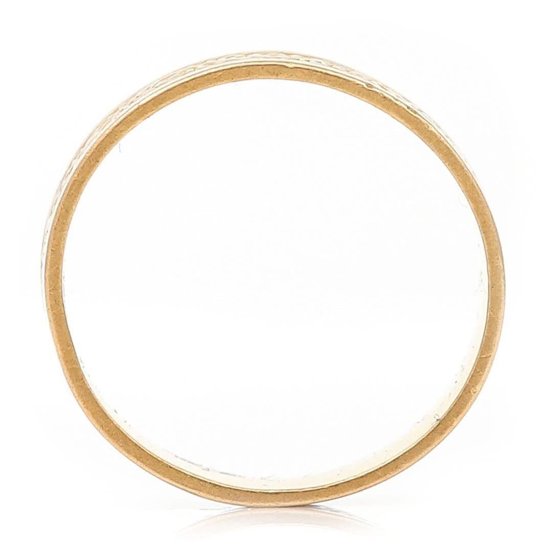 Mid-Century 22 Karat Gold gravierter Ehering, um 1959 im Angebot 1