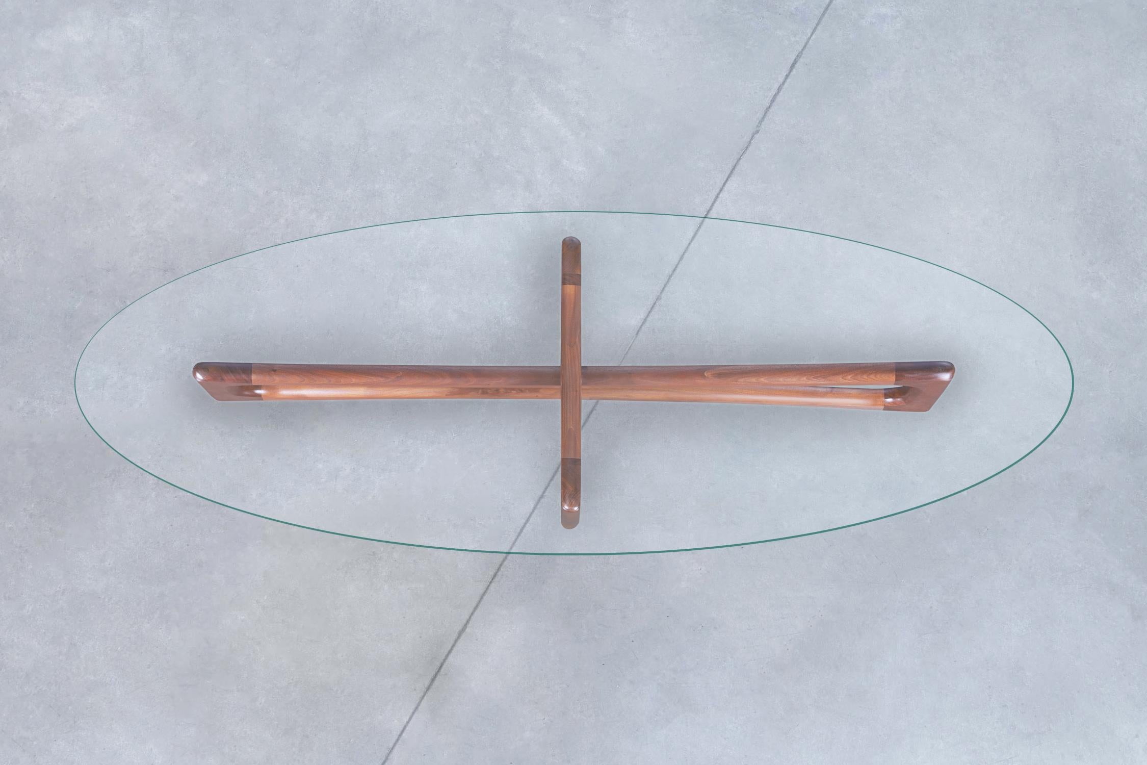 Mid-Century 2454-TGO Walnut Coffee Table by Adrian Pearsall for Craft Associates 4