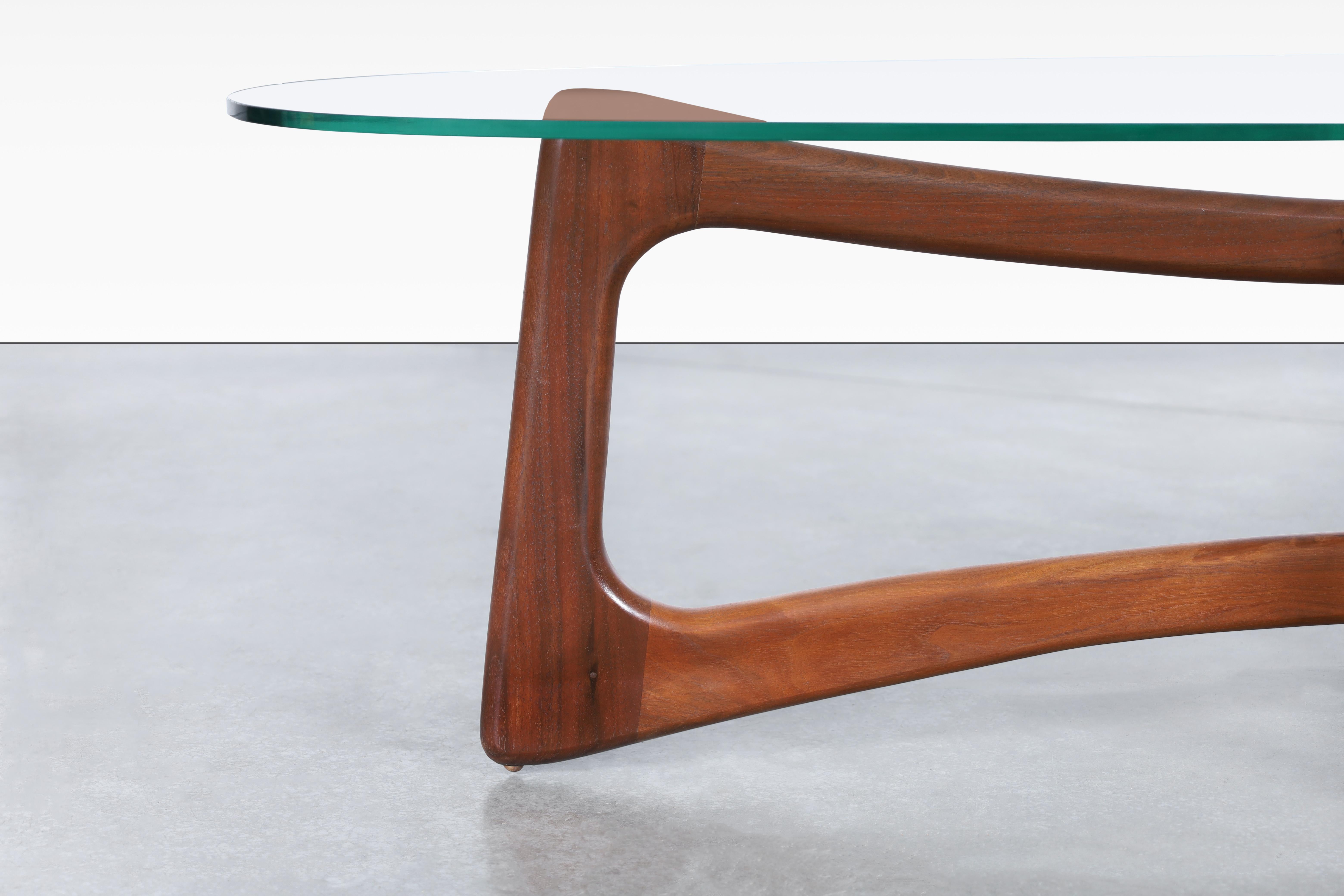 American Mid-Century 2454-TGO Walnut Coffee Table by Adrian Pearsall for Craft Associates