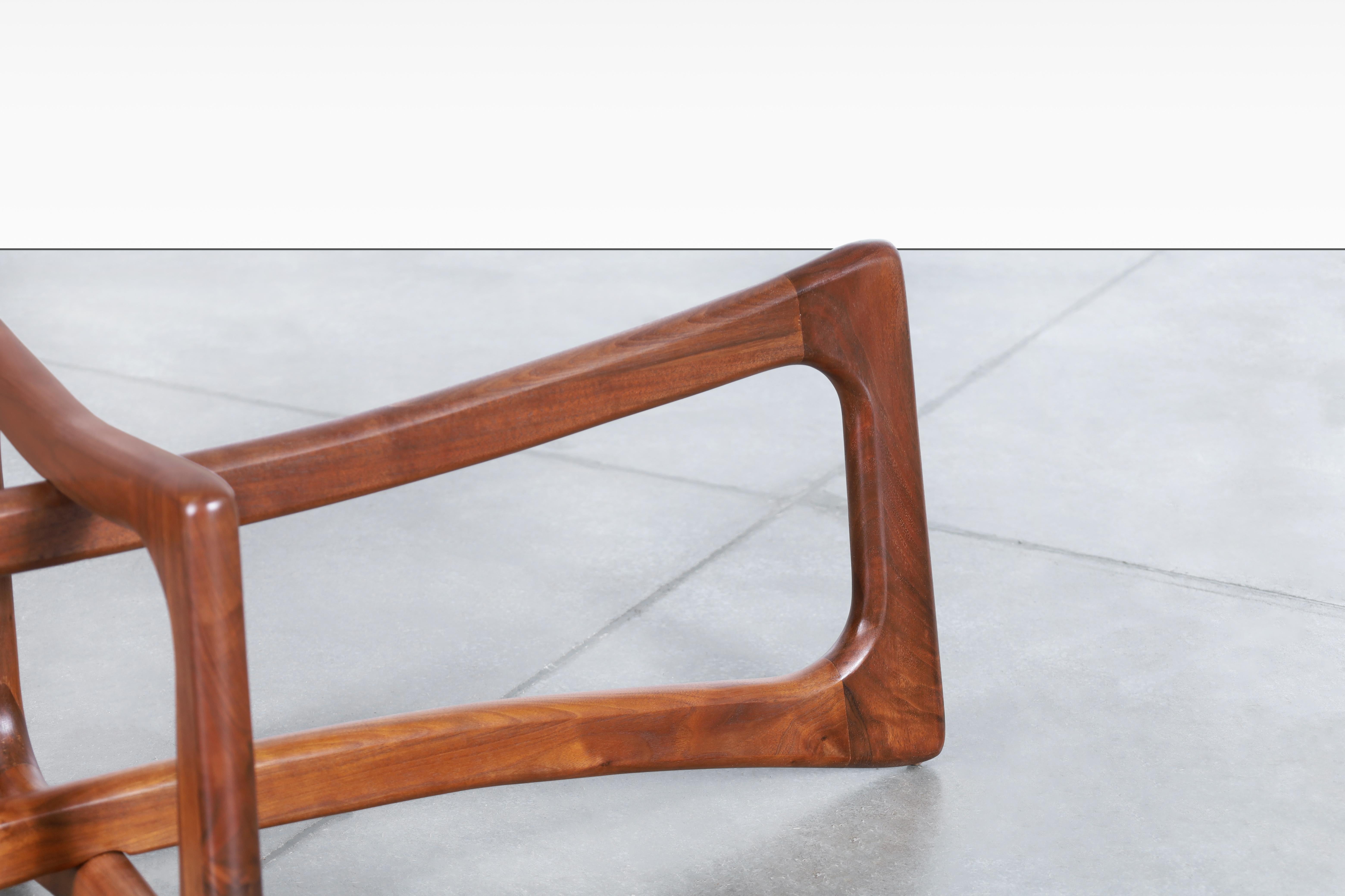 Mid-Century 2454-TGO Walnut Coffee Table by Adrian Pearsall for Craft Associates 2