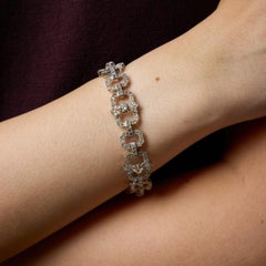 Mid Century 2.75 carat diamond platinum bracelet