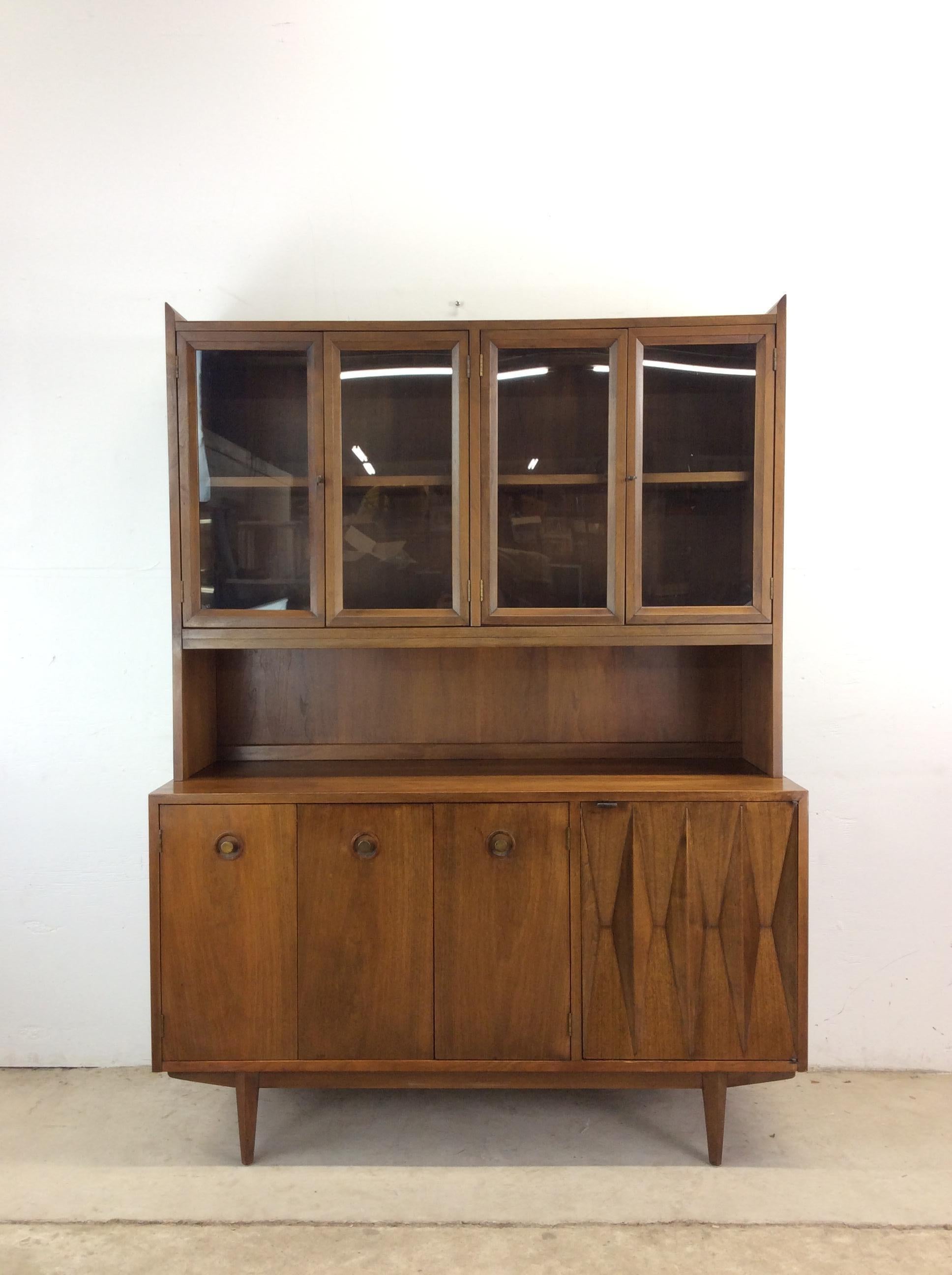 Mid-Century Modern Vaisselier 2 pièces du milieu du siècle par Albert Parvin pour American of Martinsville en vente