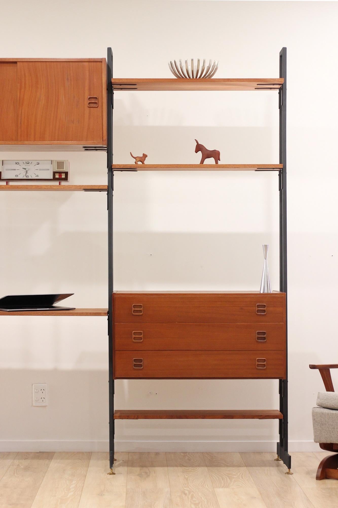 Metal Mid Century 3-Bay Freestand Wall Units
