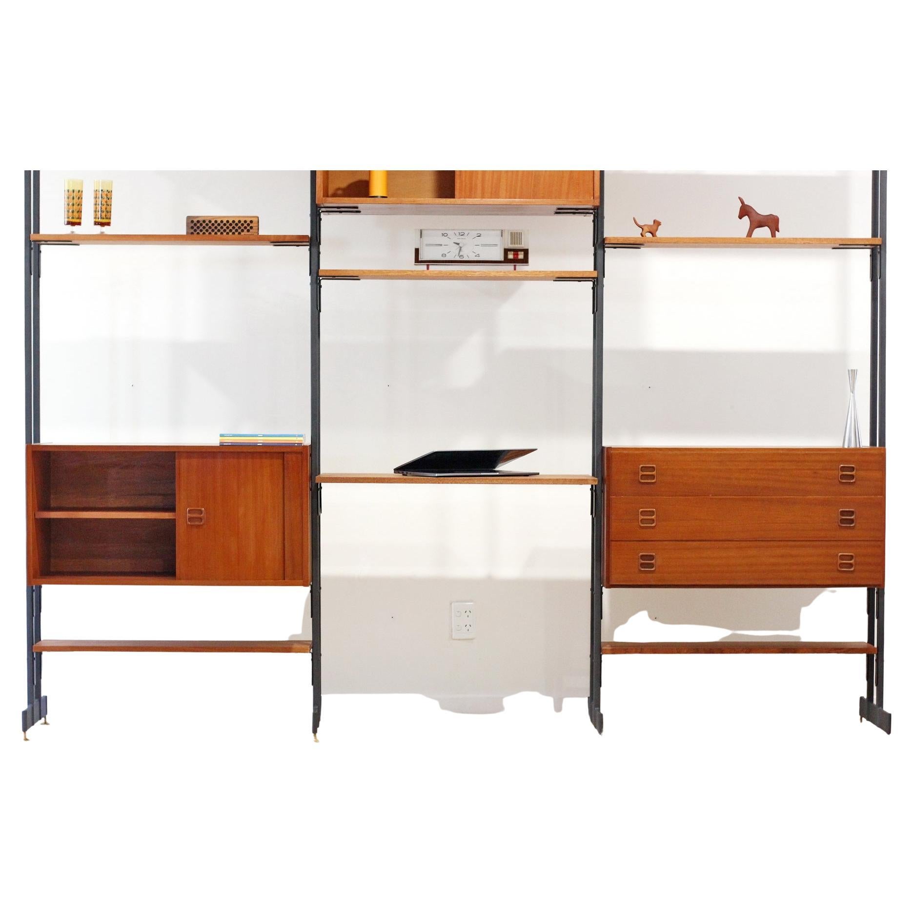 Mid Century 3-Bay Freestand Wall Units