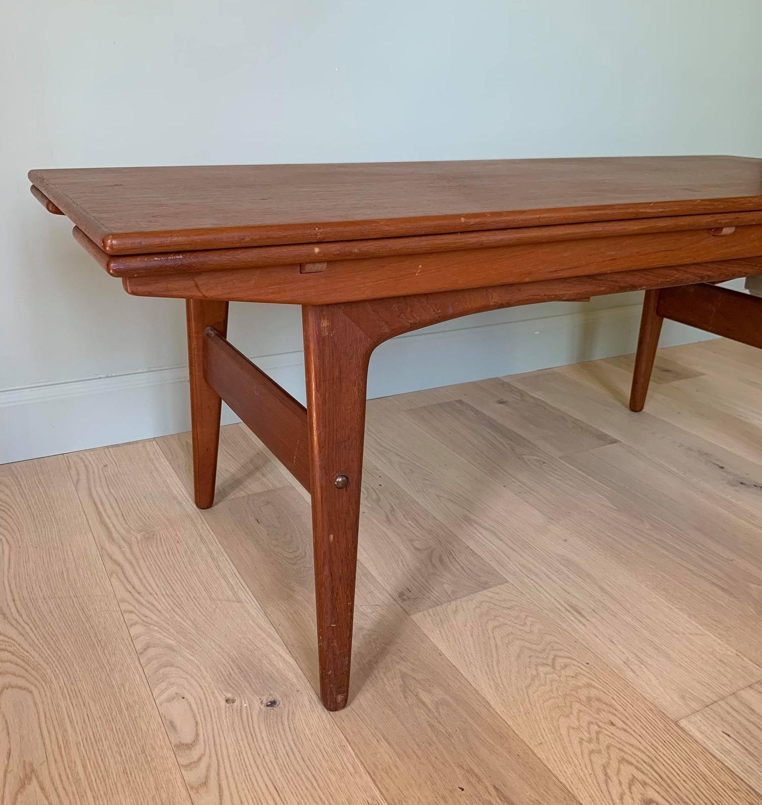 Mid-Century 3 Fonctions Table/Console/Coffee Table by Kai Kristiansen, Denmark For Sale 2