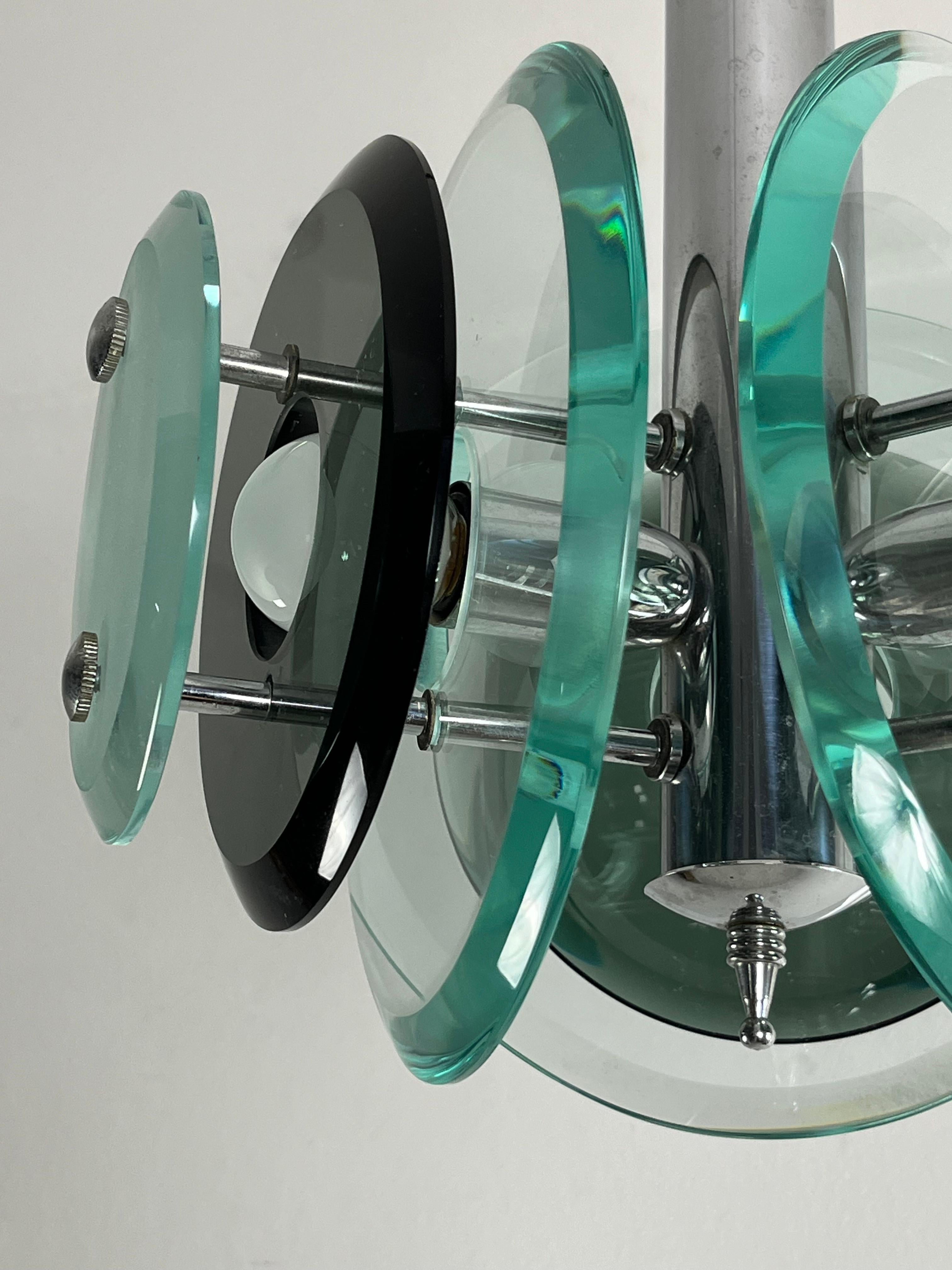 Lustre à 3 lumières du milieu du siècle, modèle « Satellite » attribué à VECA, années 1960 en vente 4