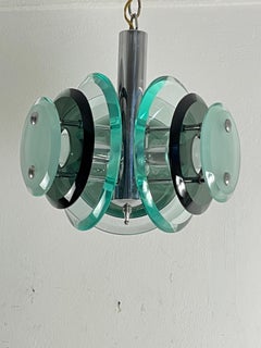 Mid-Century 3-Light Chandelier, "Satellite" Model Attributed to VECA, 1960s