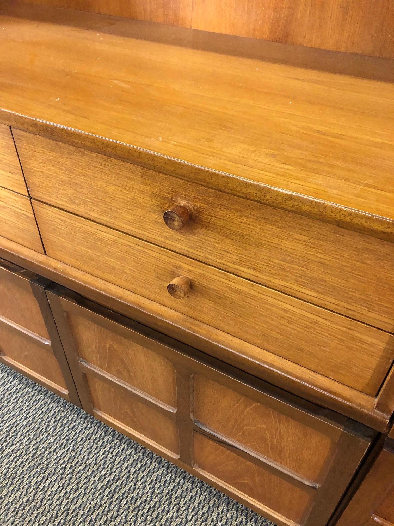 Midcentury 3-Piece Teak Wall Unit by Nathan Furniture For Sale 6