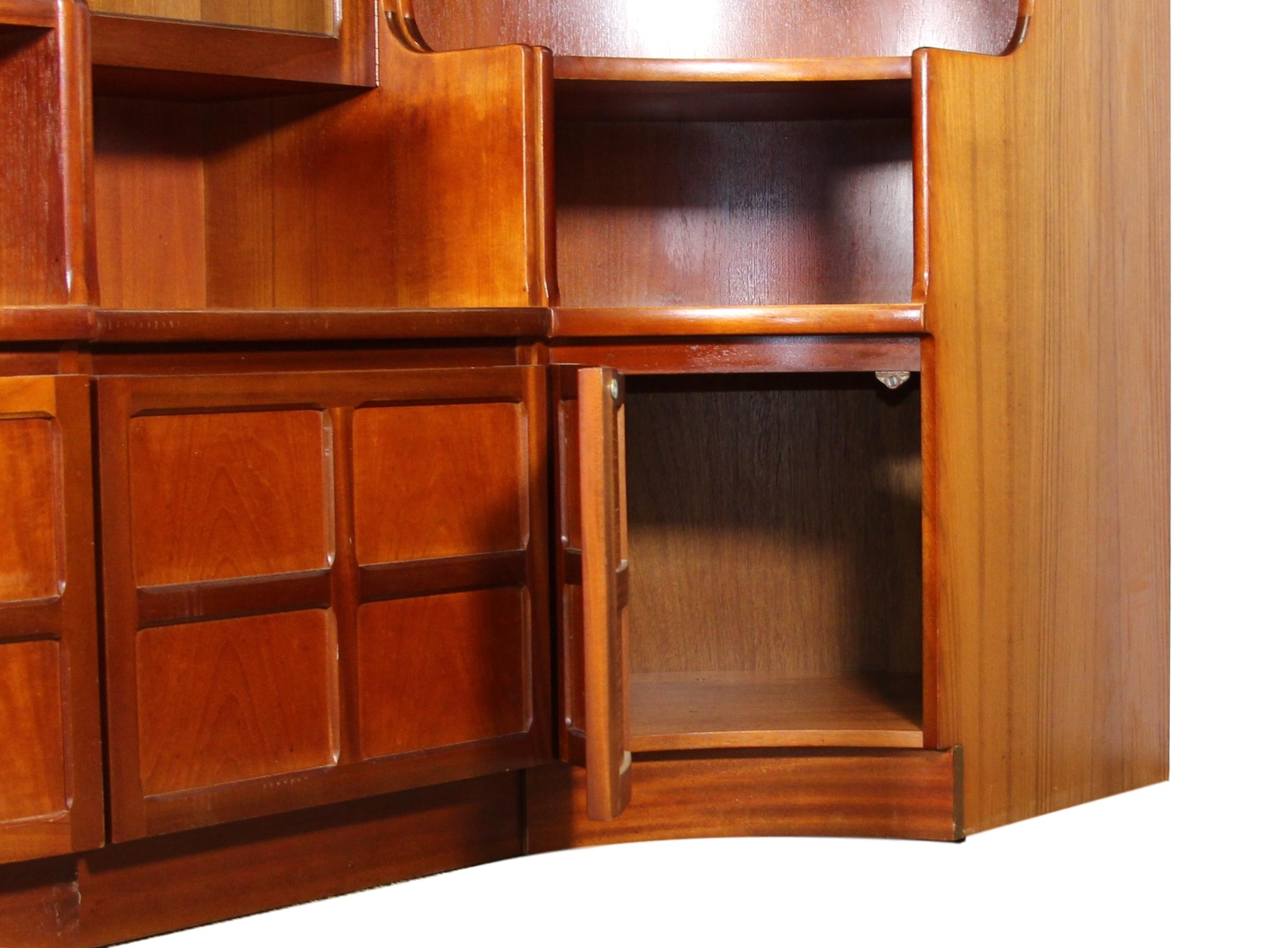 Mid-Century Modern Midcentury 3-Piece Teak Wall Unit by Nathan Furniture For Sale