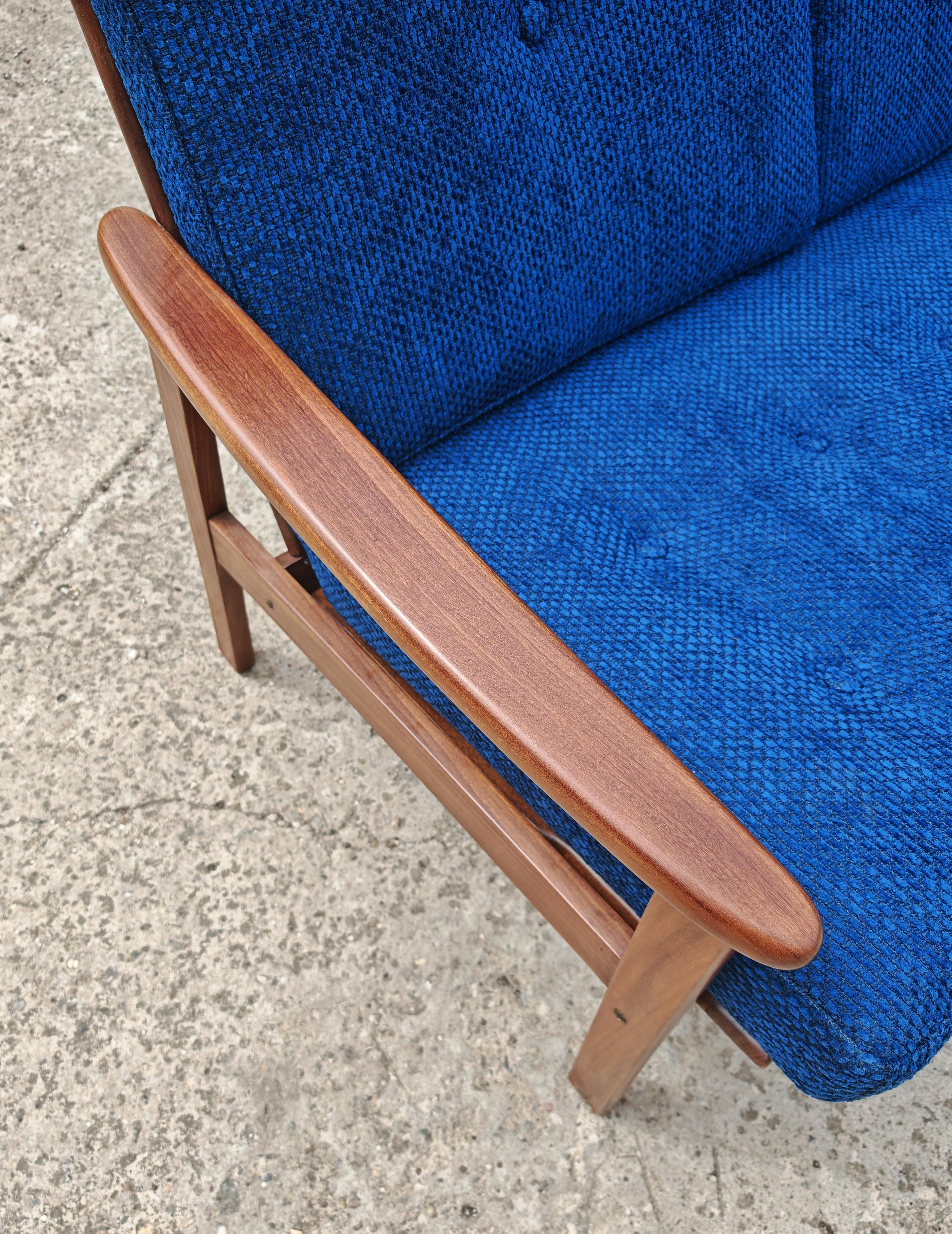 Mid-Century Modern Canapé 3 places en teck du milieu du siècle, attr. à Arne Vodder, Danemark années 1960 en vente
