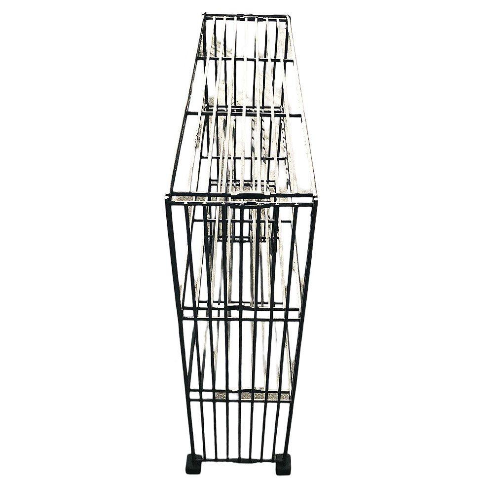 Mid-Century 3-Tier Iron Wire Art Display Shelf Bookshelf In Excellent Condition For Sale In Van Nuys, CA
