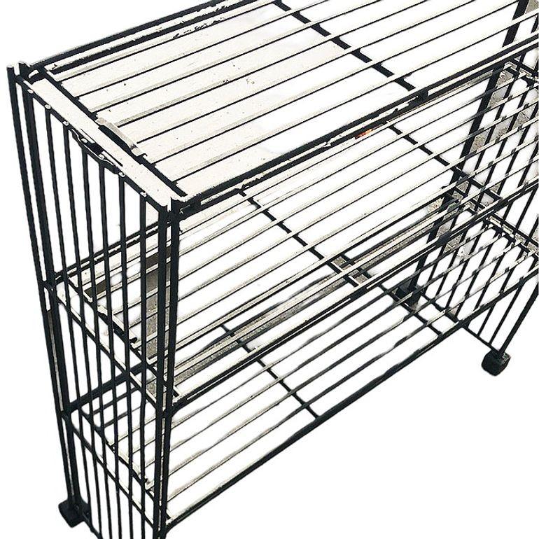 Mid-20th Century Mid-Century 3-Tier Iron Wire Art Display Shelf Bookshelf For Sale