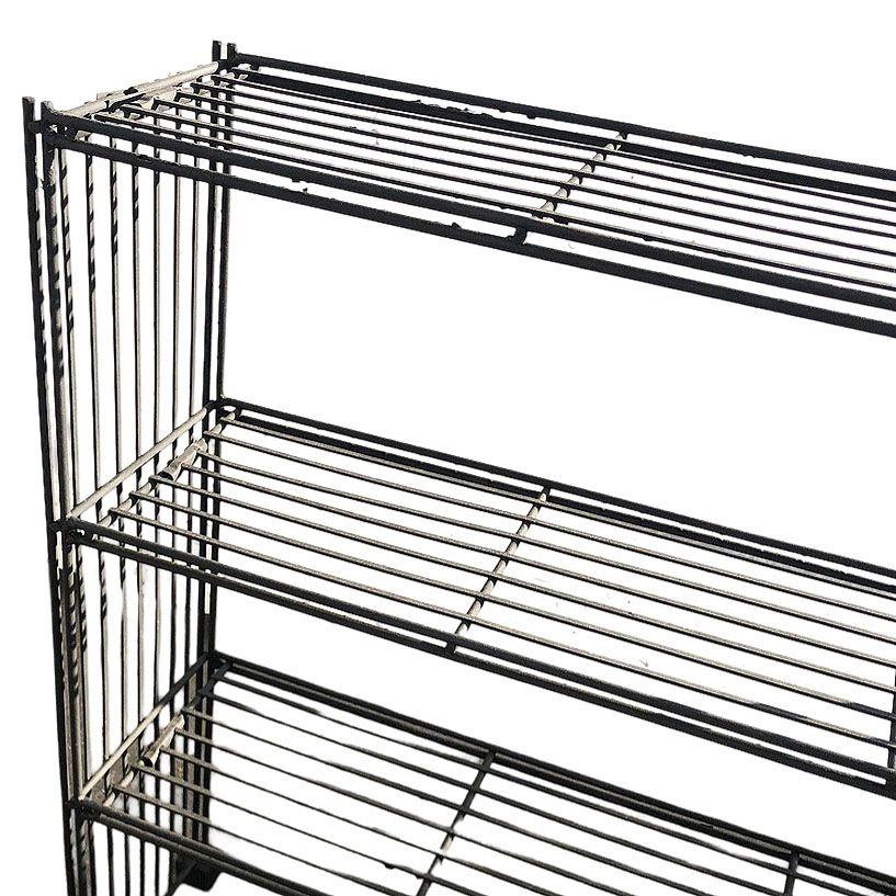 Mid-Century 3-Tier Iron Wire Art Display Shelf Bookshelf For Sale 2