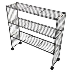 Mid-Century 3-Tier Iron Wire Art Display Shelf Bookshelf