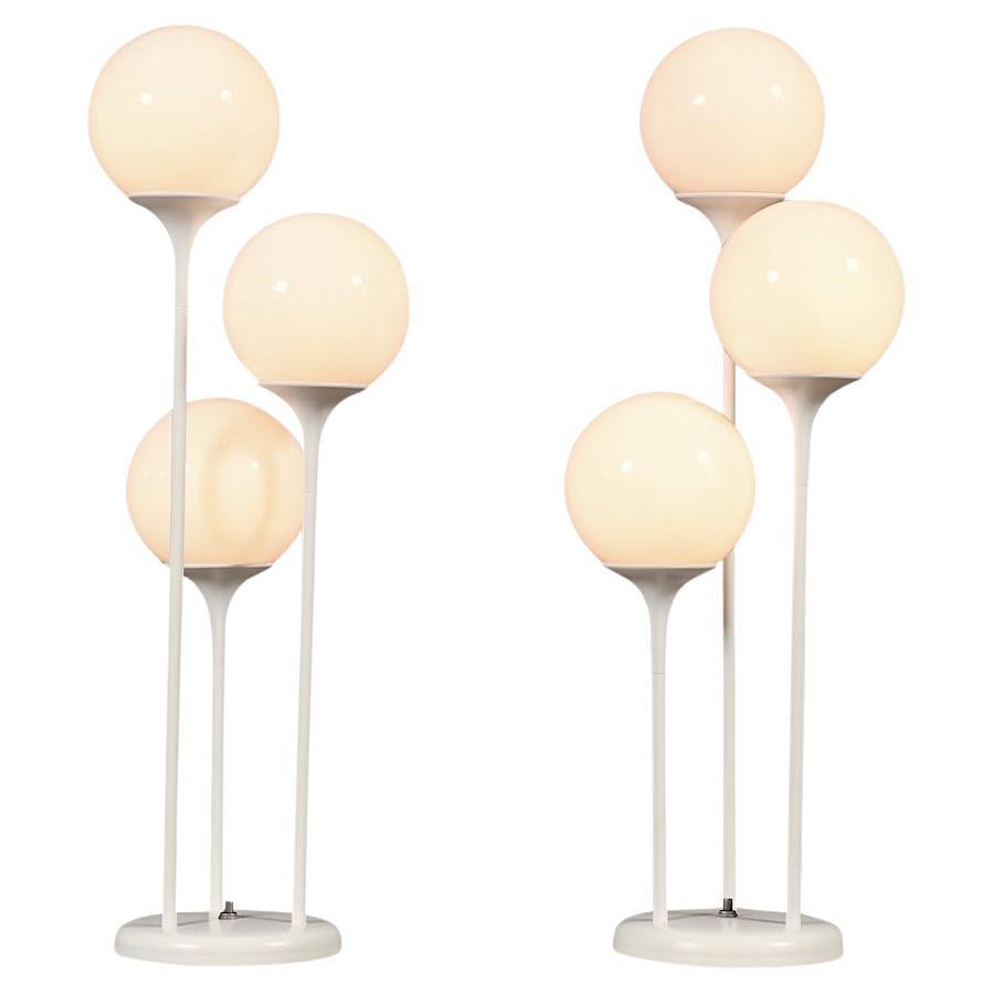 Mid-Century 3-Tier Orb Table Lamps by Lightolier