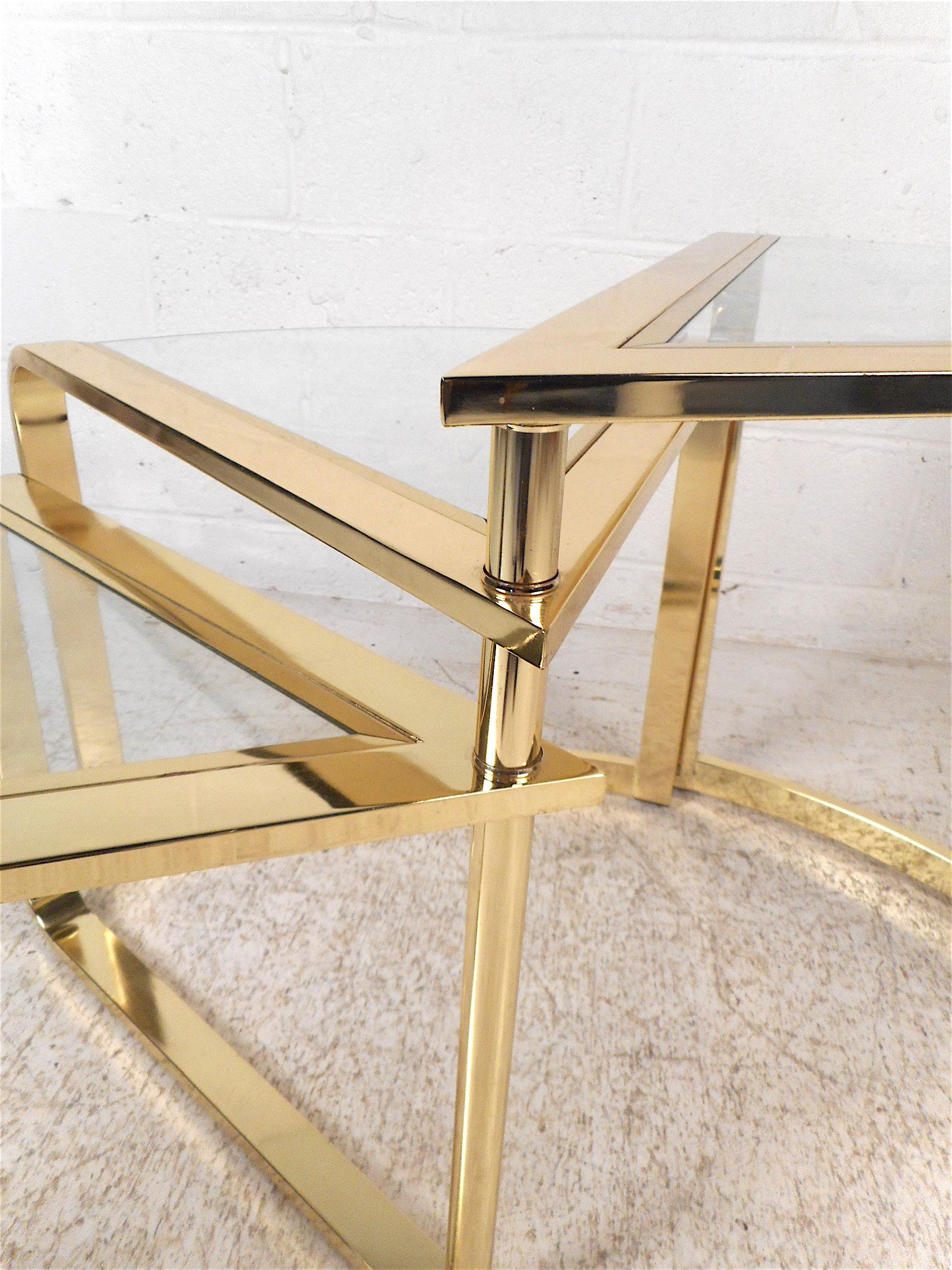 Midcentury 3-Tiered Swiveling Table 1