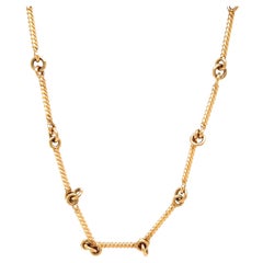 Mid-Century 14 Karat Yellow Gold Fancy Link Necklace