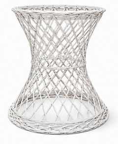 Mid-century 30" Tall Spun Fiberglass Hourglass Plant Stand by Russell Wood