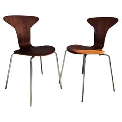 Mid Century 3105 Mosquito Chairs by Arne Jacobsen for Fritz Hansen Set of 2