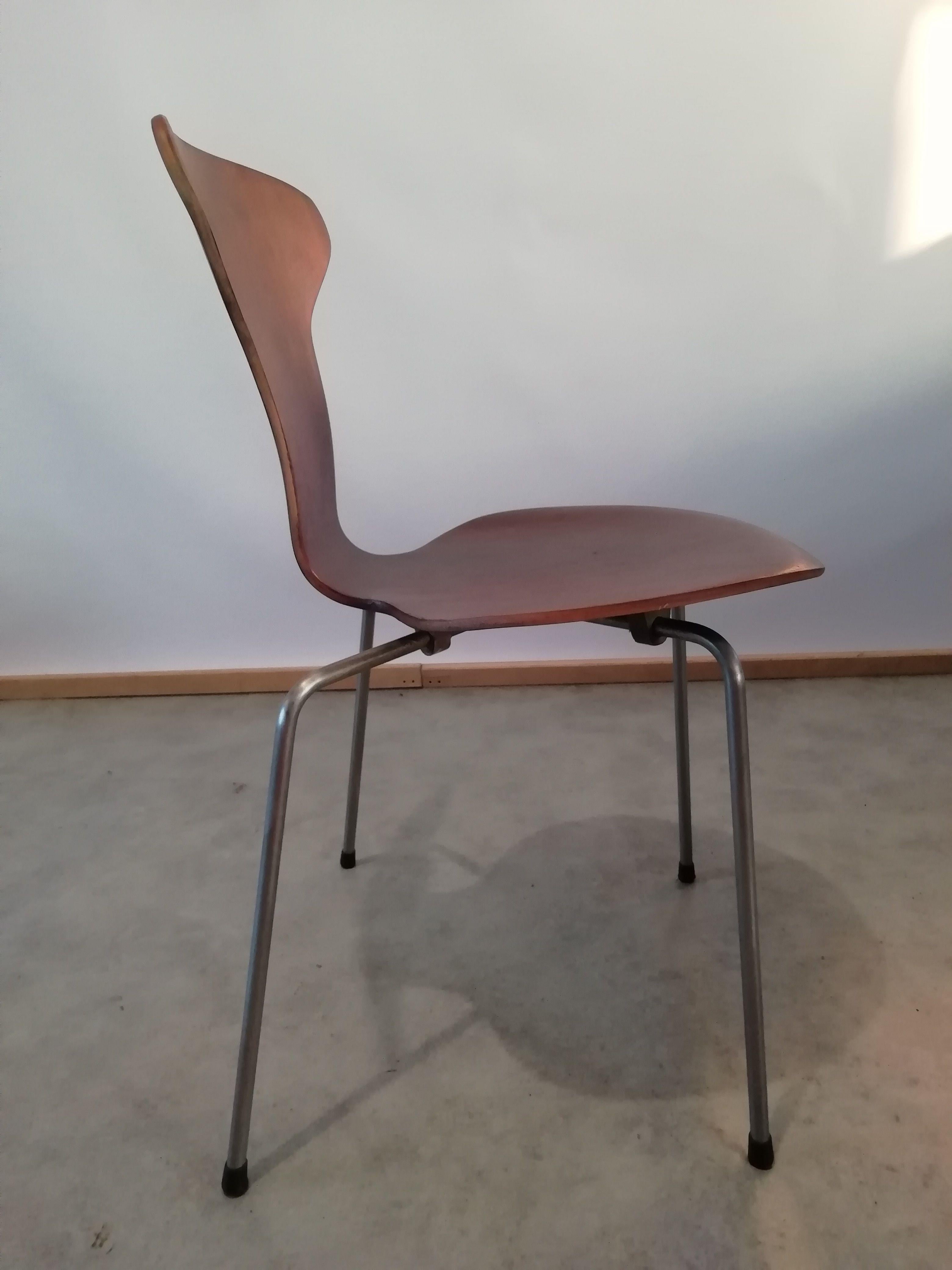Mid Century 3105 Mosquito Chairs by Arne Jacobsen for Fritz Hansen, Set of 4 7