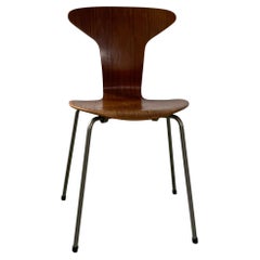 Mid Century 3105 Side Teak Chair Mosquito by Arne Jacobsen for Fritz Hansen